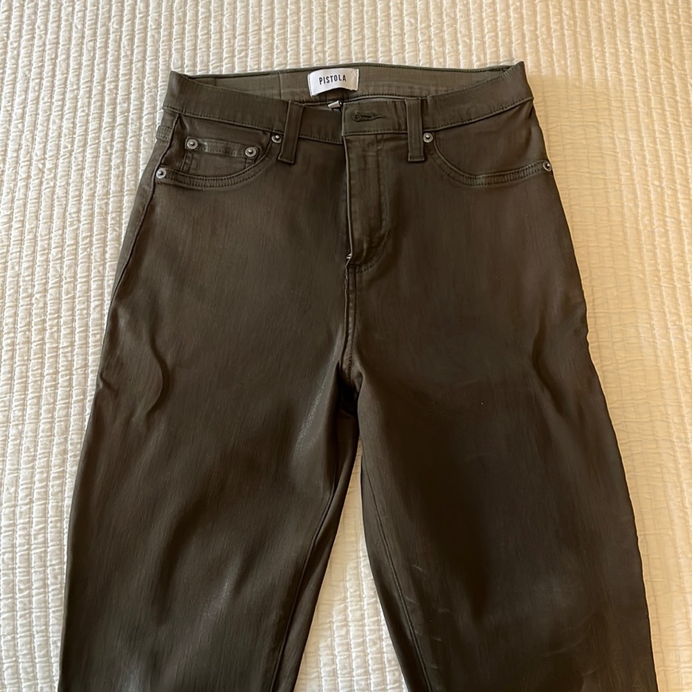 Pistola size 29 olive waxed jeans